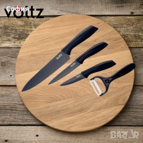 Комплект Voltz 3бр. ножове +белачка, снимка 4 - Прибори за хранене, готвене и сервиране - 44167161