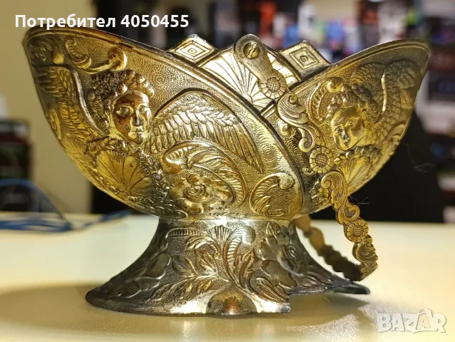 Старинна японска сгъваема кошничка за бонбони / захар с ангели, снимка 3 - Антикварни и старинни предмети - 55846366