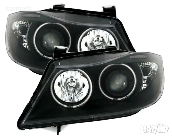 Кристални фарове ANGEL EYES за BMW 3 Серия E90 (2005-2009) - черни