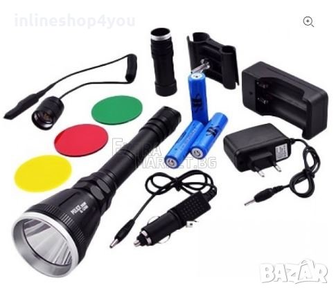 Фенер за лов BL-Q3888-T6 CREE с три акумулатора, снимка 5 - Екипировка - 34040972