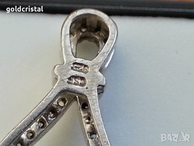 Сребърна висулка медальон с аквамарин , снимка 3 - Антикварни и старинни предмети - 42770963