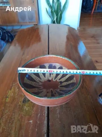 Стара керамична паница #9, снимка 4 - Други ценни предмети - 48482065