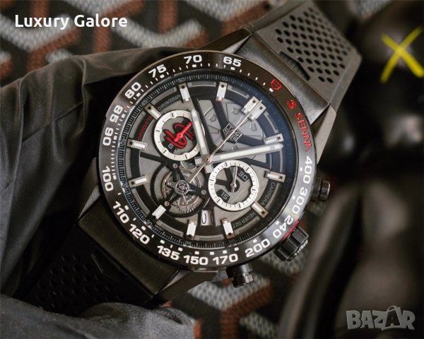 Мъжки часовник TAG Heuer Carrera x Senna Chronograph Tourbillon с кварцов механизъм, снимка 6 - Мъжки - 39242675