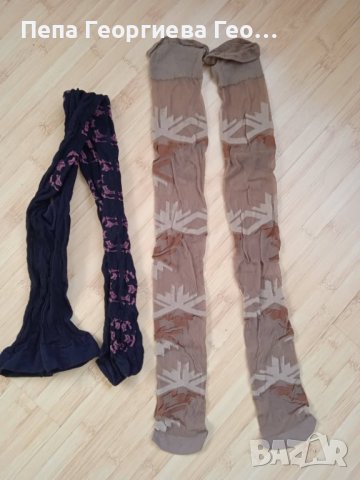 Фигурални чорапи и чорапогащник, снимка 1 - Дамски чорапи - 38358298