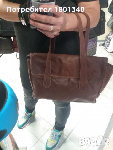 ПРОМО !! Marianelli естествена кожа- Италия, чанта с 3 прегради , снимка 14 - Чанти - 30432139