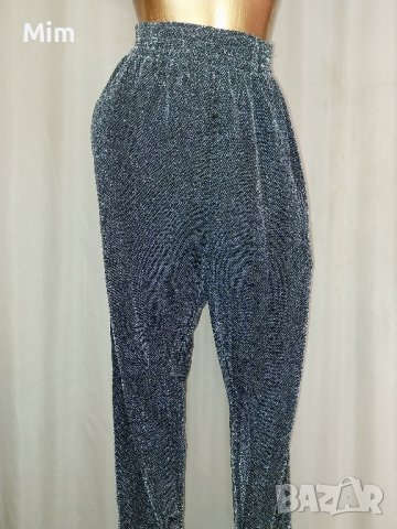 MONKI M/XXL  Клин от еластичен сребрист брокат