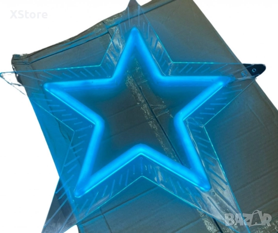 Акрилна петолъчна звезда 50 см.,5W, снимка 7 - Декорация за дома - 52440889