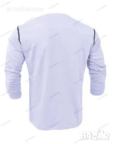 Мъжка тениска с дълъг ръкав Henley, 6цвята , снимка 15 - Тениски - 48319076