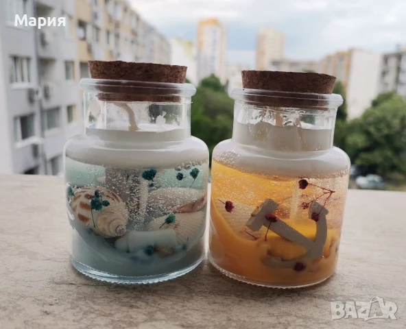 Бурканчета с гел восък , снимка 7 - Декорация за дома - 50667316