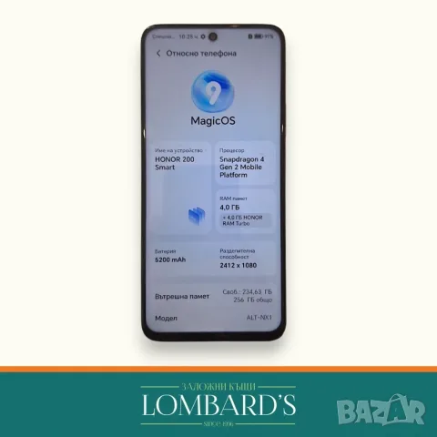 Honor 200 Smart 256 GB 4+4 RAM, N: 82193, снимка 2 - Huawei - 56254044