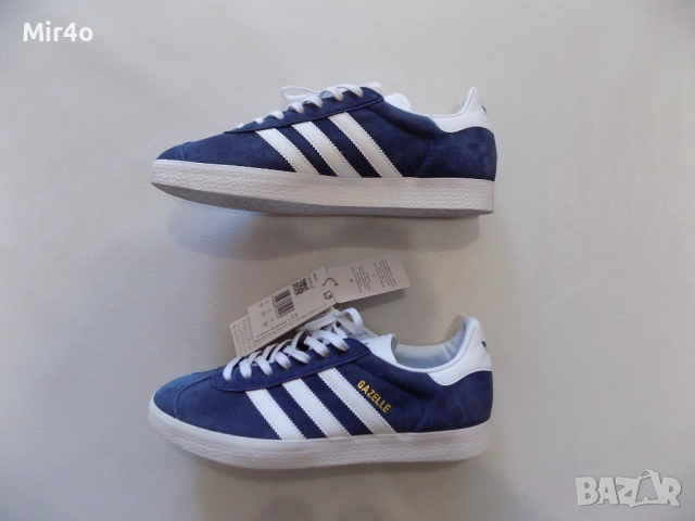 нови кецове adidas gazelle сникърси маратонки обувки мъжки дамски сини оригинални велурени номер 42, снимка 3 - Кецове - 44168294