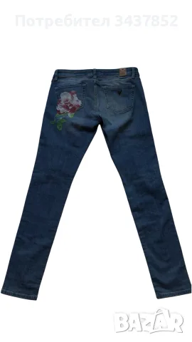 Страхотни дънки GUESS Starlet Skinny Low с флорален принт М размер , снимка 4 - Дънки - 56235744