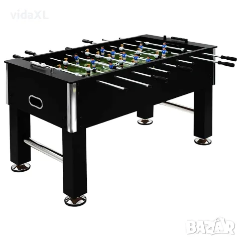 vidaXL Футболна маса, стомана, 60 кг, 140x74,5x87,5 см, черна（SKU: 91438）