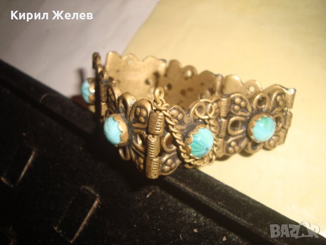 ВЪЗРОЖДЕНСКА БРОНЗОВА ЕТНО ГРИВНА с НАТУРАЛНИ ШЛИФОВАНИ СКЪПОЦЕННИ КАМЪНИ ТУРМАЛИН МАЙСТОРСКА 23471, снимка 16 - Антикварни и старинни предмети - 33846568