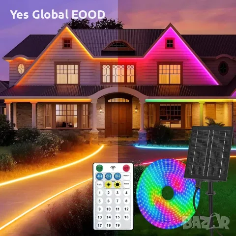 Соларна LED лента 10 м, 640 LED, IP65