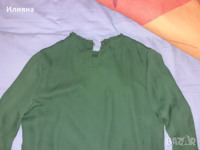 Маслинено зелена блуза, снимка 5 - Блузи с дълъг ръкав и пуловери - 32037604