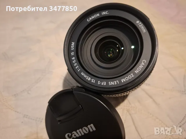 Обектив Canon EF-S 15-85 mm 1:3,5-5,6 IS USM, снимка 2 - Обективи и филтри - 55949979