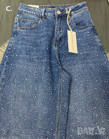 Дамски дънки с камъни, снимка 2 - Дънки - 53208844