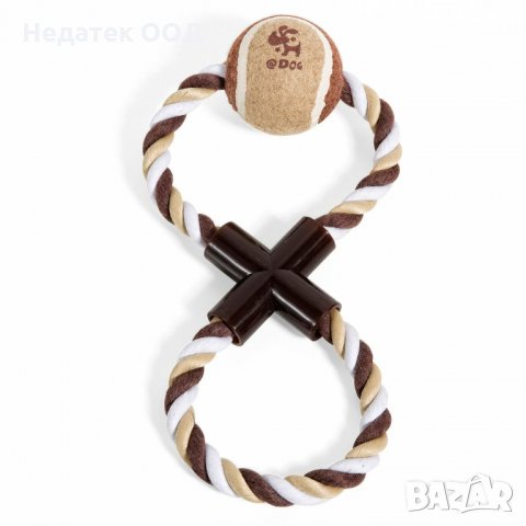 Въже с топка, 24 см, многоцветно