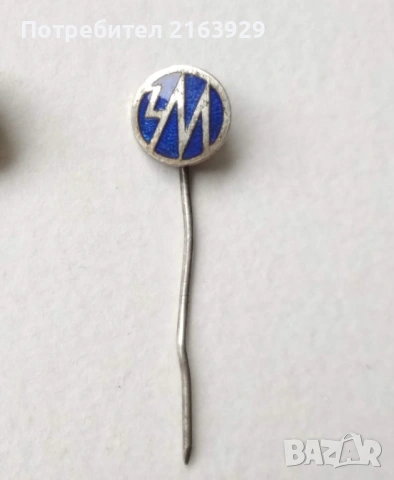 Рядка стара значка с емайл - завод за манометри Черно Море Варна, снимка 3 - Колекции - 54223291
