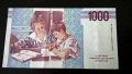 Банкнота - Италия - 1000 лири UNC | 1990г., снимка 2