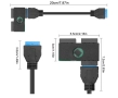 USB3.0 19PIN сплитер 1 към 2 удължителен кабел за дънна платка, снимка 7
