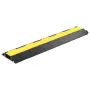 vidaXL Защитна рампа за кабели, 2 канала, гума, 101,5 см, снимка 1