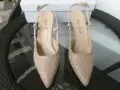 Нови официални обувки в цвят бежов брокат  , снимка 2
