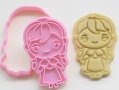 Елза Анна Олаф Замръзналото Кралство Frozen пластмасов резец форма фондан тесто бисквитки, снимка 3