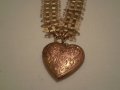 рядак  възрожденски накит от дубле с пандетев сърце, снимка 2