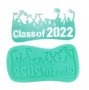 Class of 2022 Бал завършване плитък силиконов молд форма фондан, снимка 1
