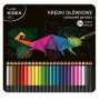 Цветни моливи 24 цвята Kidea, триъгълни Код: 077625