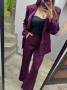 Лилав дамски костюм, снимка 4
