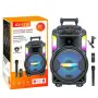 Мощна парти тонколона – двоен 8" говорител, 40W RMS, Bluetooth, караоке и LED светлини, снимка 1