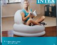 Надуваемо кресло, фотьойл, пуф, барбарон Intex, 84х99х76 см, Зелен и бял до 100 кг., снимка 2
