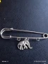Посребрена брошка за късмет СЛОНЧЕ много красива 21544, снимка 1