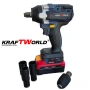Акумулаторен комплект KraftWorld 5в1 – Лазерен Нивелир, Гайковерт – Винтоверт, Перфоратор, Ъглошлайф, снимка 9