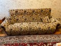 Ретро диван, фотьойли, табуретки - мека мебел комплект, снимка 3