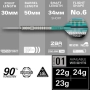 Нови 22g Волфрамови дартс стрели 90% Tungsten Swiss Point Pro Grip Set, снимка 2