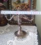 Старинен посребрен свещник , снимка 5