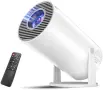 Нов HD мини проектор 1080P 4K WiFi Bluetooth 260 ANSI 200" въртяща стойка, снимка 1