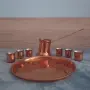Меден сет за кафе с поднос, джезве и 6 чаши, снимка 2