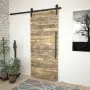 vidaXL Комплект механизъм за плъзгаща врата SKIEN 200 см стомана черен, снимка 3