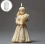 Силиконов молд момиче с букет 11,8 см, снимка 4