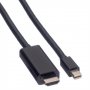 Кабел Mini DisplayPort - HDMI 2м, 4K Черен Digital One SP01260 Mini DP M към HDMI M, снимка 3