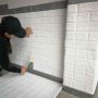 Интериорен 3D тапет-Тухлички с лепило на гърба, Бял, 70х77см, снимка 3