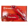 метални капаци за спирани апарати Brembo Брембо комплект 2 броя червени, снимка 1 - Аксесоари и консумативи - 35466395