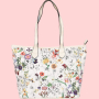 Голяма дамска чанта с красив флорален принт, снимка 4