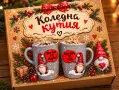 коледни чаши за двойка в кутия, снимка 3