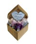 Сапунени цветя в дървена кутия, снимка 1 - Подаръци за жени - 44471999